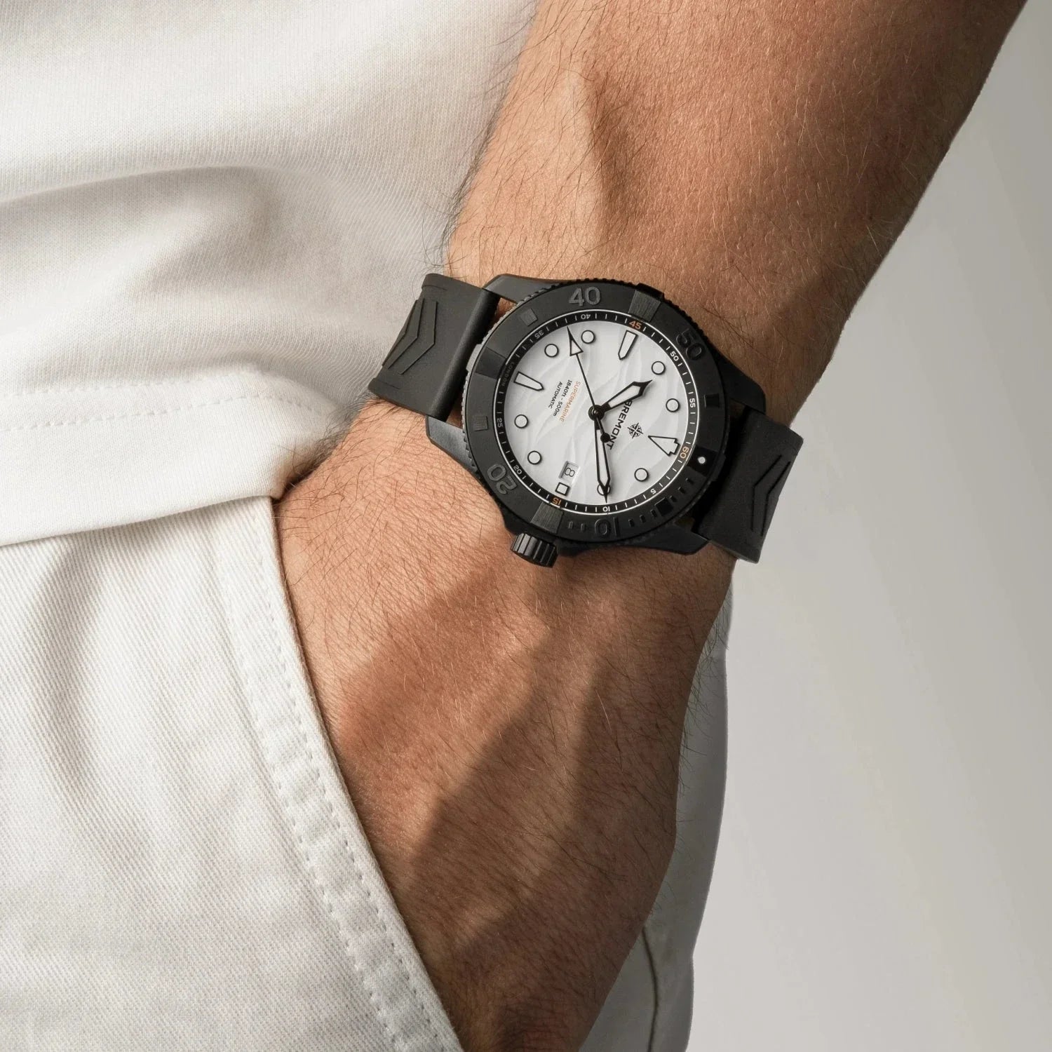 Bremont Supermarine Full Ceramic Polar White 43mm White Dial Men's Watch SM43-DT-BKCER-WH-R-S