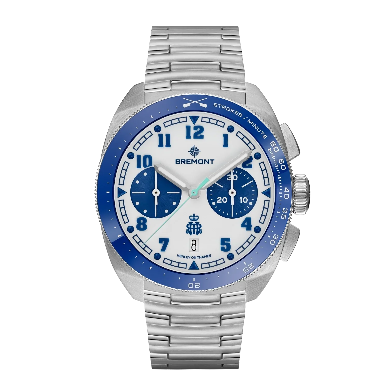 Bremont Terra Nova Henley Royal Regatta Chronograph 42.5mm White Dial Men's Watch TN42-CHR-SS-HRR-B