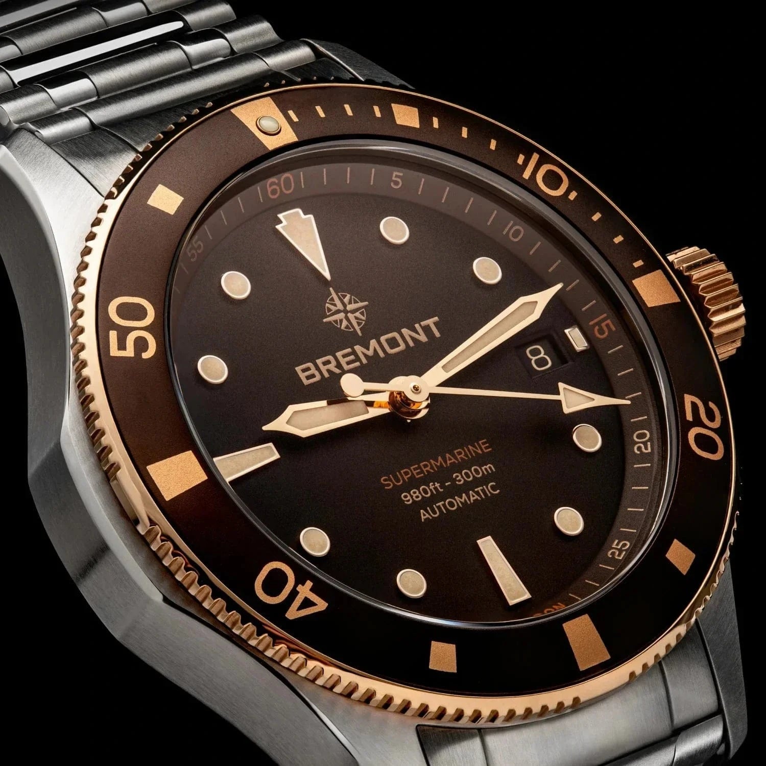 Bremont Supermarine 300M Date, Bi-Colour 40mm Brown Dial Men's Watch SM40-DT-BI-BR-B