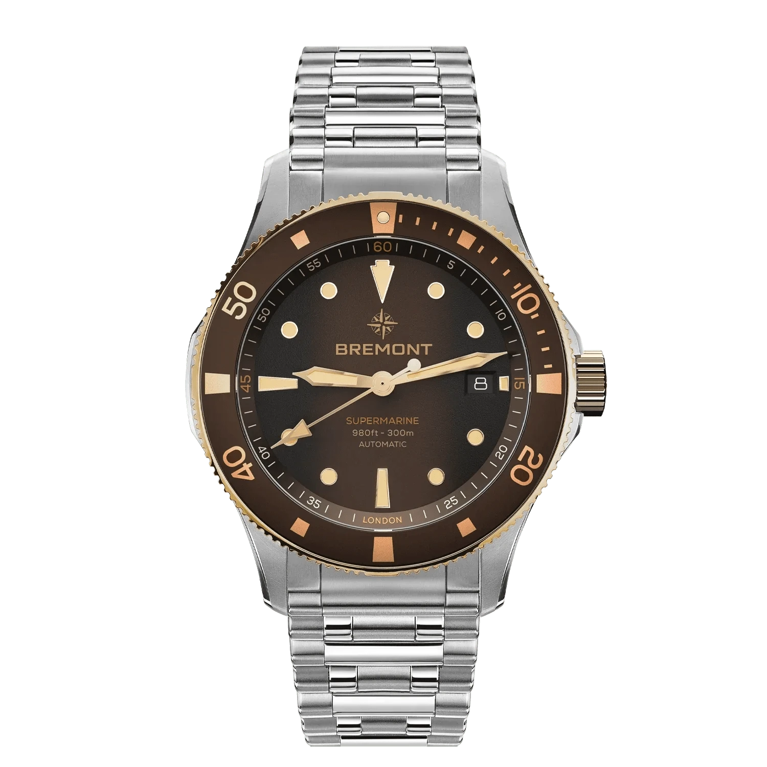 Bremont Supermarine 300M Date, Bi-Colour 40mm Brown Dial Men's Watch SM40-DT-BI-BR-B