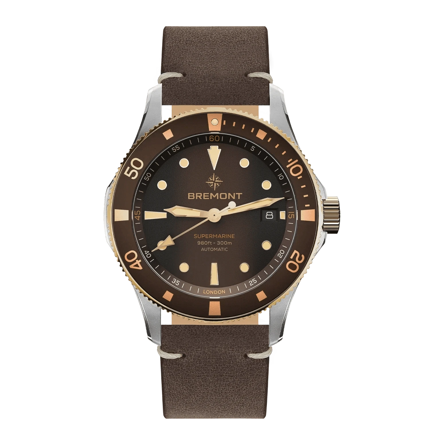 Bremont Supermarine 300M Date, Bi-Colour 40mm Brown Dial Men's Watch SM40-DT-BI-BR-L-S