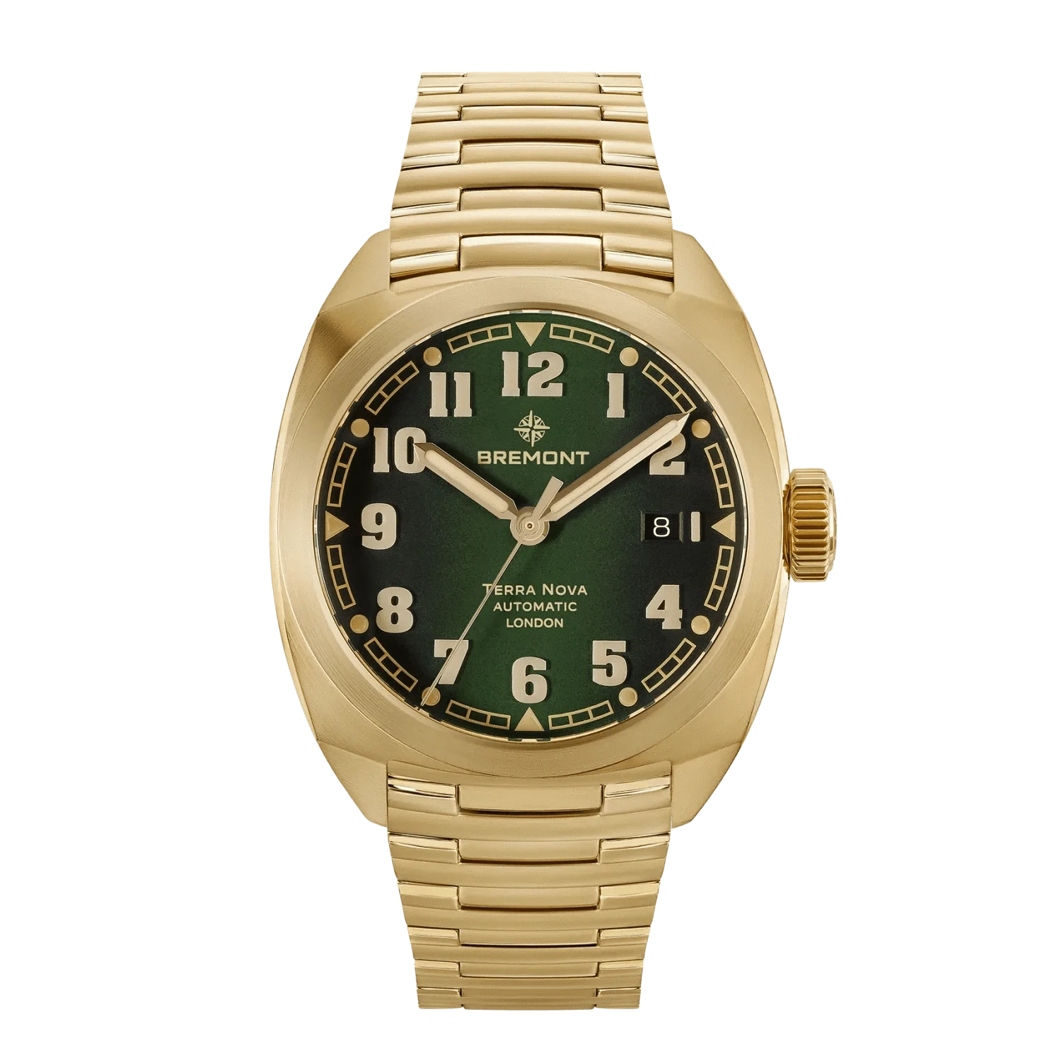 Bremont Terra Nova 40.5mm Date Bronze Green Dial Men's Watch TN40-DT-BZ-GN-B