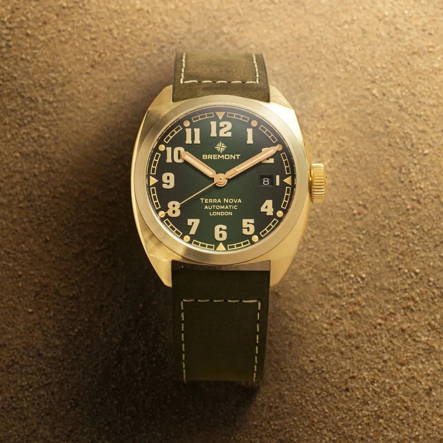 Bremont Terra Nova 40.5mm Date Bronze Green Dial Men's Watch TN40-DT-BZ-GN-L-S