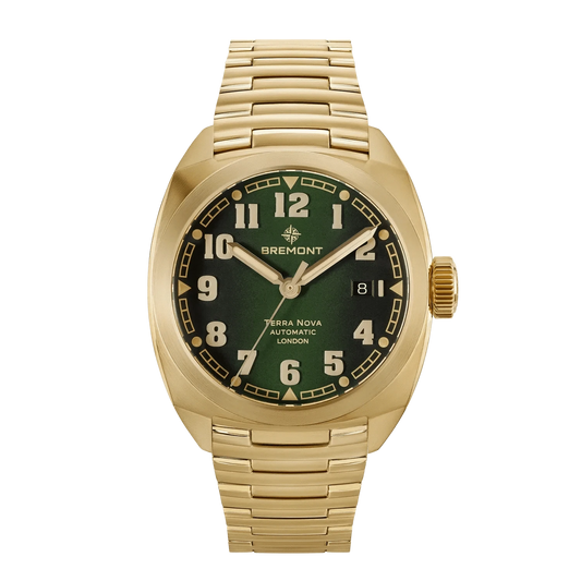 Bremont Terra Nova 40.5mm Date Bronze Green Dial Men's Watch TN40-DT-BZ-GN-B