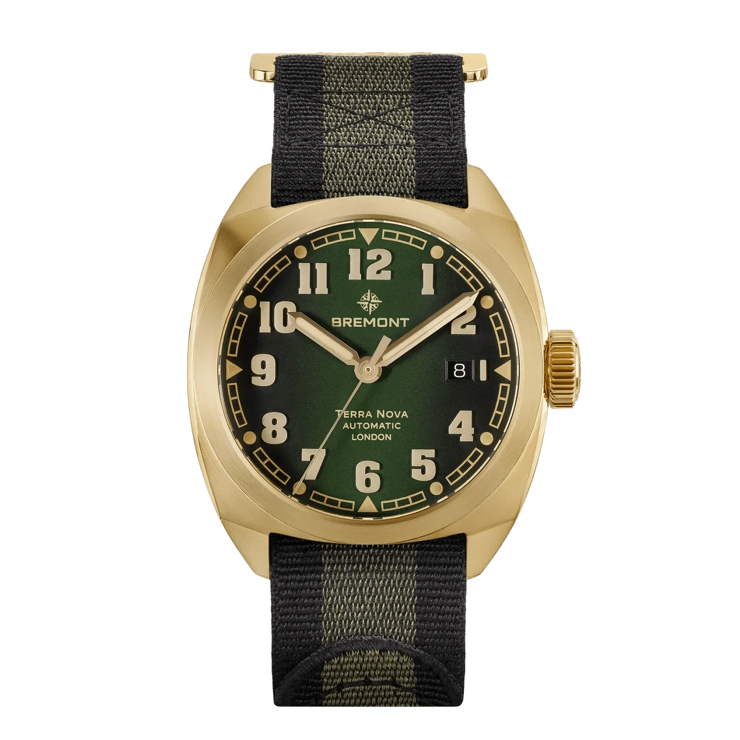 Bremont Terra Nova 40.5mm Date Bronze Green Dial Men's Watch TN40-DT-BZ-GN-N-S