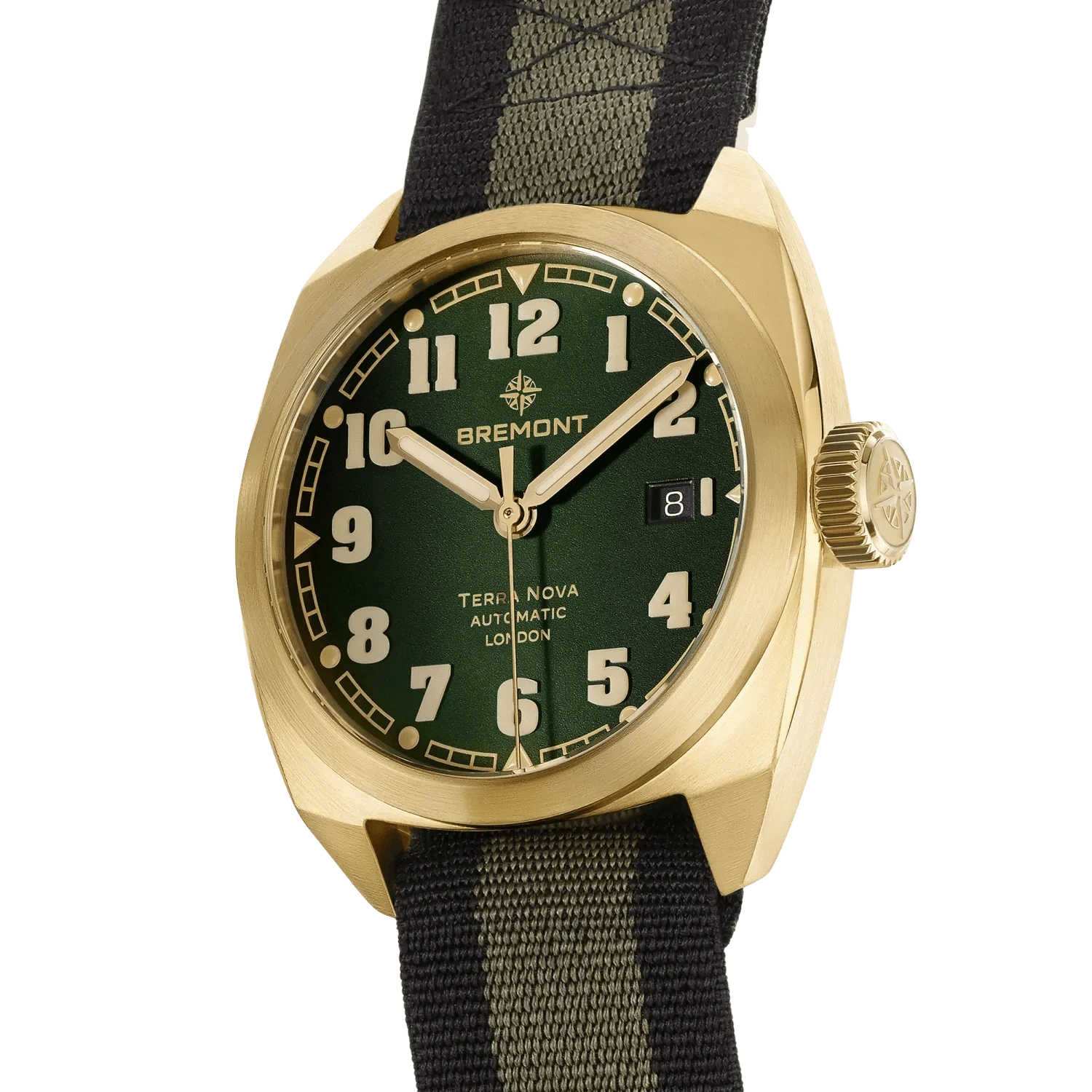 Bremont Terra Nova 40.5mm Date Bronze Green Dial Men's Watch TN40-DT-BZ-GN-N-S