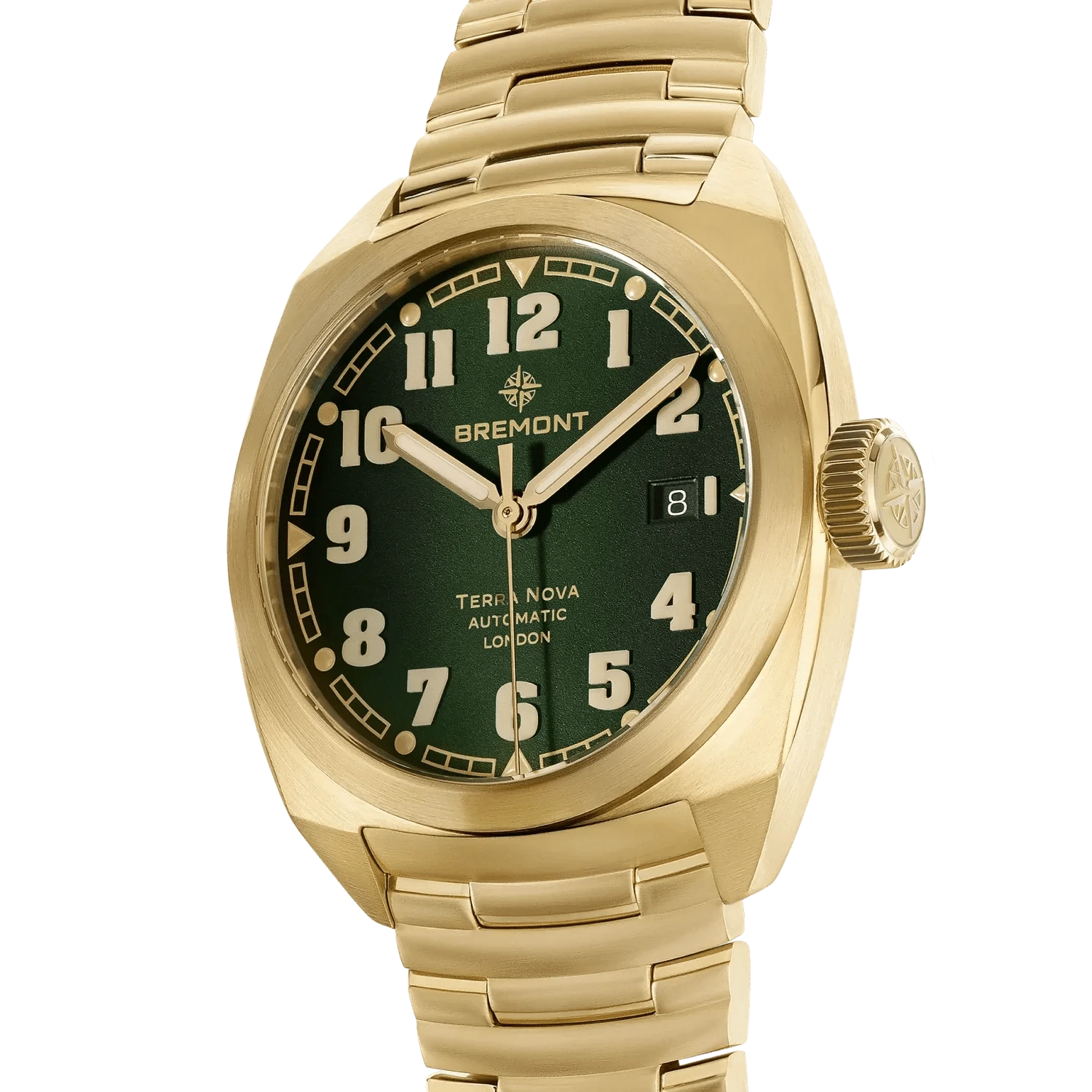 Bremont Terra Nova 40.5mm Date Bronze Green Dial Men's Watch TN40-DT-BZ-GN-B