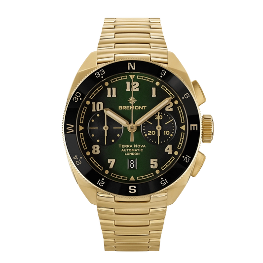 Bremont Terra Nova 42.5mm Chronograph Bronze Green Dial Men's Watch TN42-CHR-BZ-GN-B