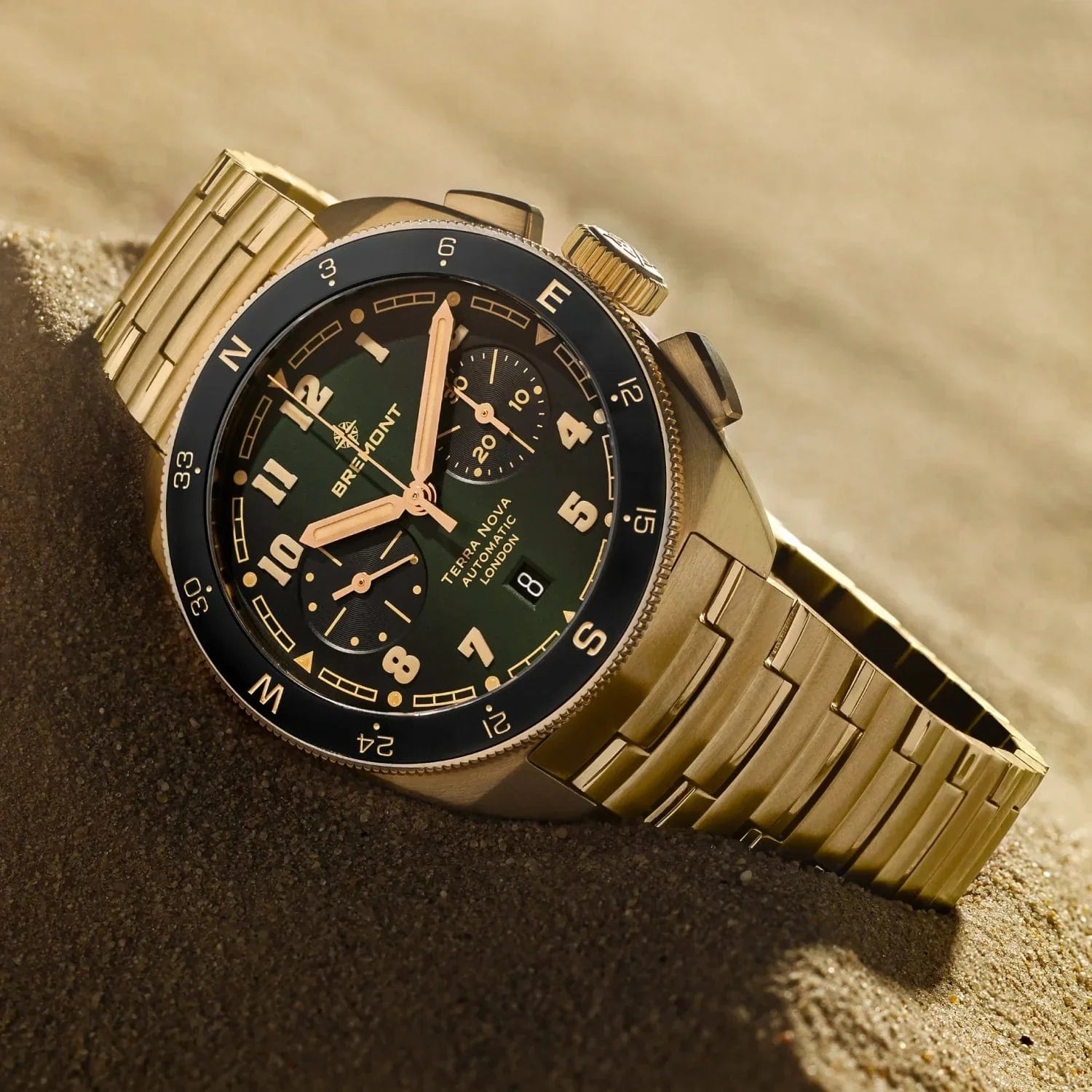 Bremont Terra Nova 42.5mm Chronograph Bronze Green Dial Men's Watch TN42-CHR-BZ-GN-B