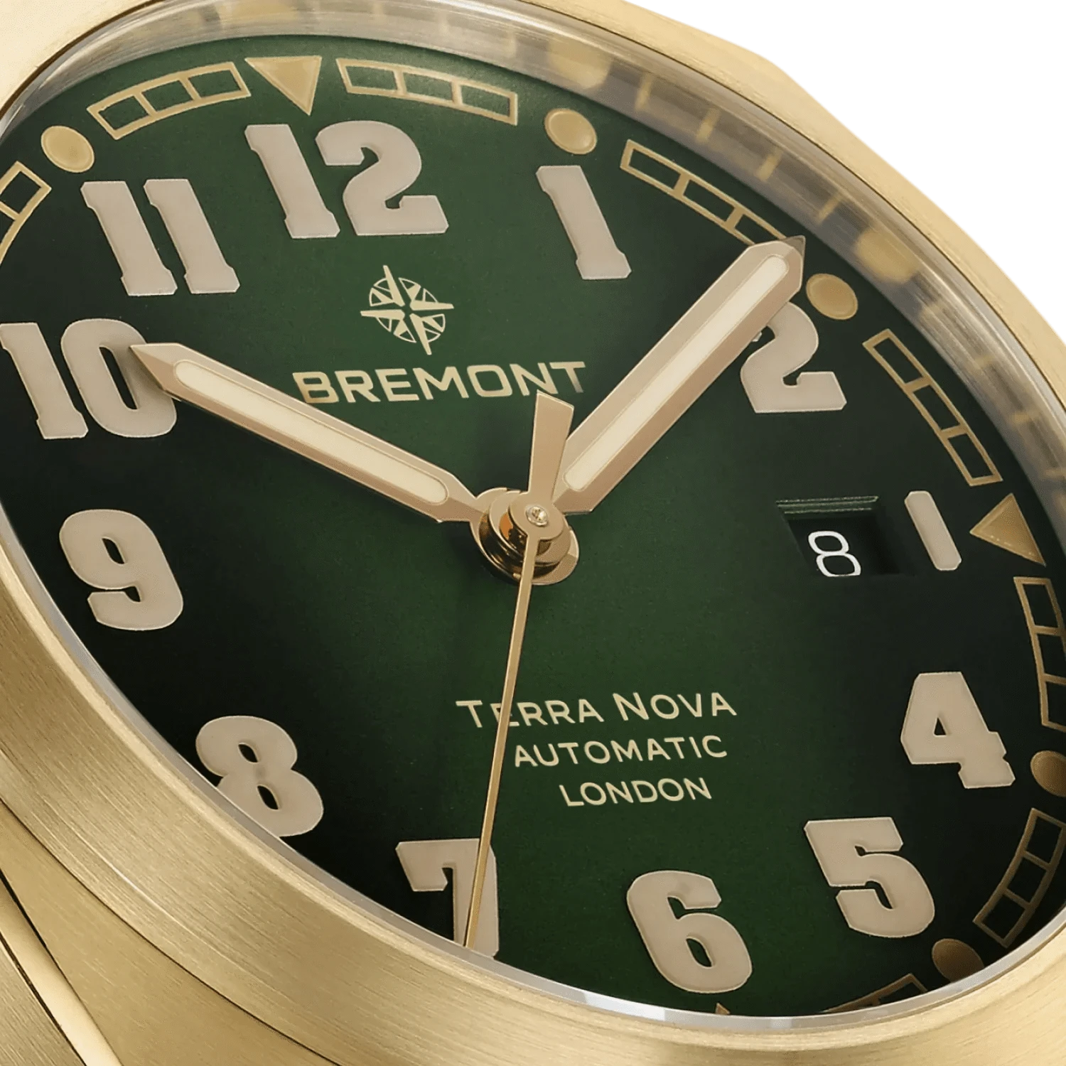 Bremont Terra Nova 40.5mm Date Bronze Green Dial Men's Watch TN40-DT-BZ-GN-B