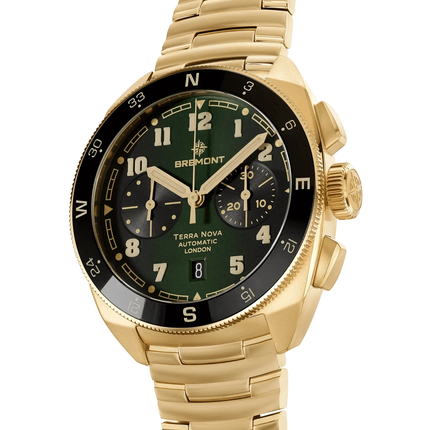 Bremont Terra Nova 42.5mm Chronograph Bronze Green Dial Men's Watch TN42-CHR-BZ-GN-B