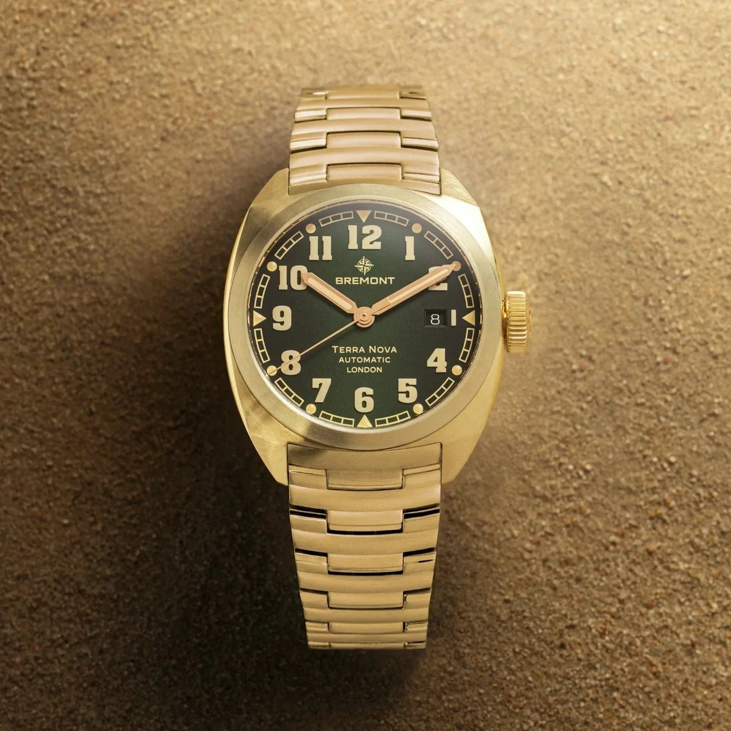 Bremont Terra Nova 40.5mm Date Bronze Green Dial Men's Watch TN40-DT-BZ-GN-B