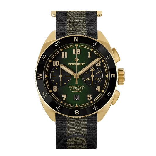 Bremont Terra Nova 42.5mm Chronograph Bronze Green Dial Men's Watch TN42-CHR-BZ-GN-N-S