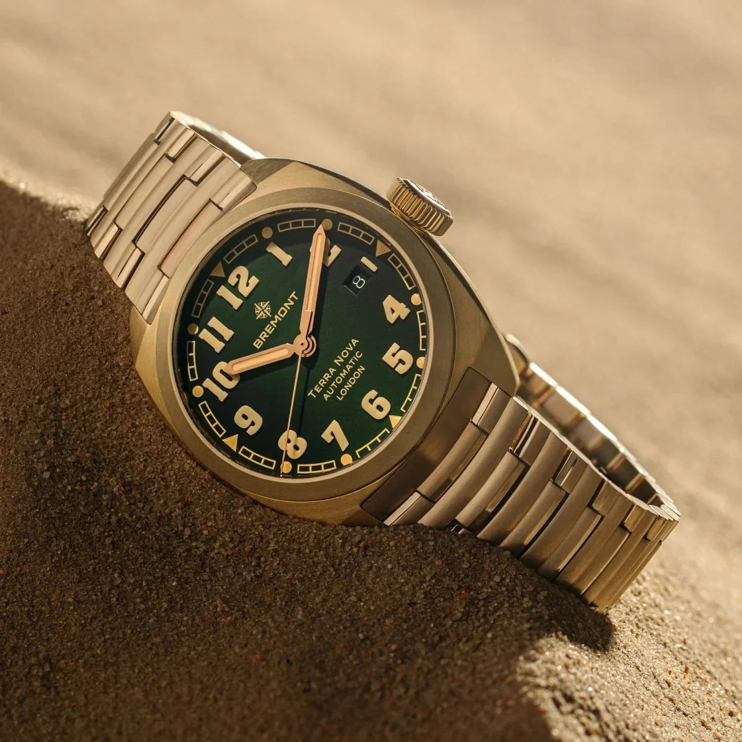 Bremont Terra Nova 40.5mm Date Bronze Green Dial Men's Watch TN40-DT-BZ-GN-B