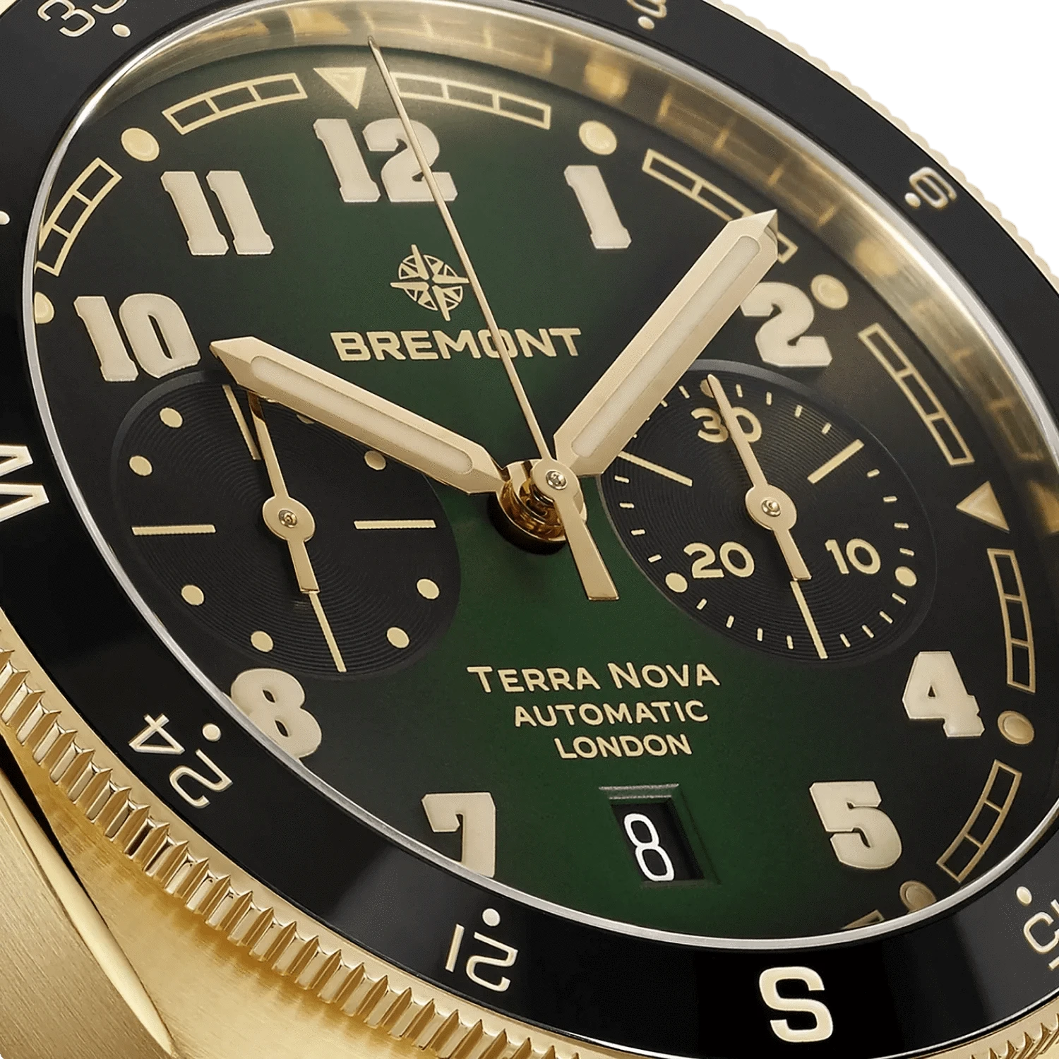 Bremont Terra Nova 42.5mm Chronograph Bronze Green Dial Men's Watch TN42-CHR-BZ-GN-N-S