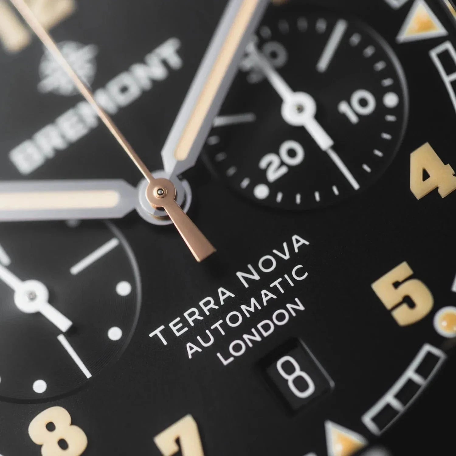 Bremont Terra Nova 42.5mm Chronograph Black Dial Men's Watch TN42-CHR-SS-BK-B