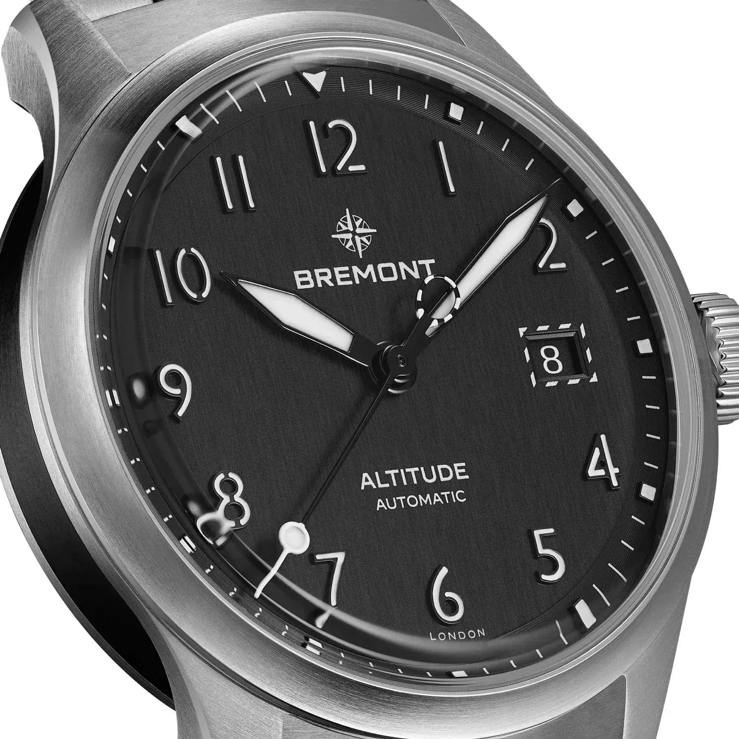 Bremont Altitude 39mm Date Black Dial Steel Men's Watch ALT39-DT-SS-BK-L-S