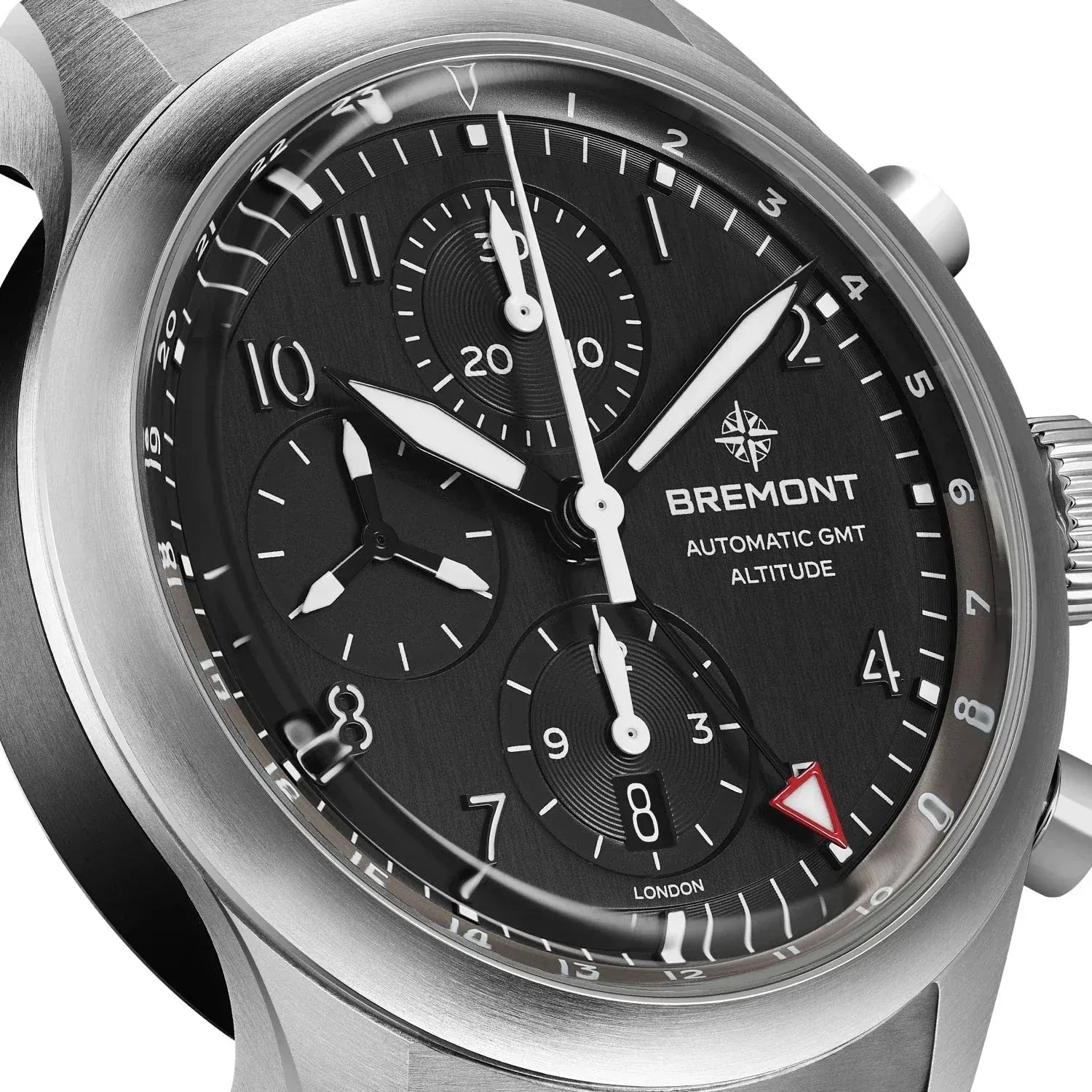 Bremont Altitude Chronograph GMT 42mm Black Dial Steel Men's Watch ALT42-CHR-G-SS-BK-N-S