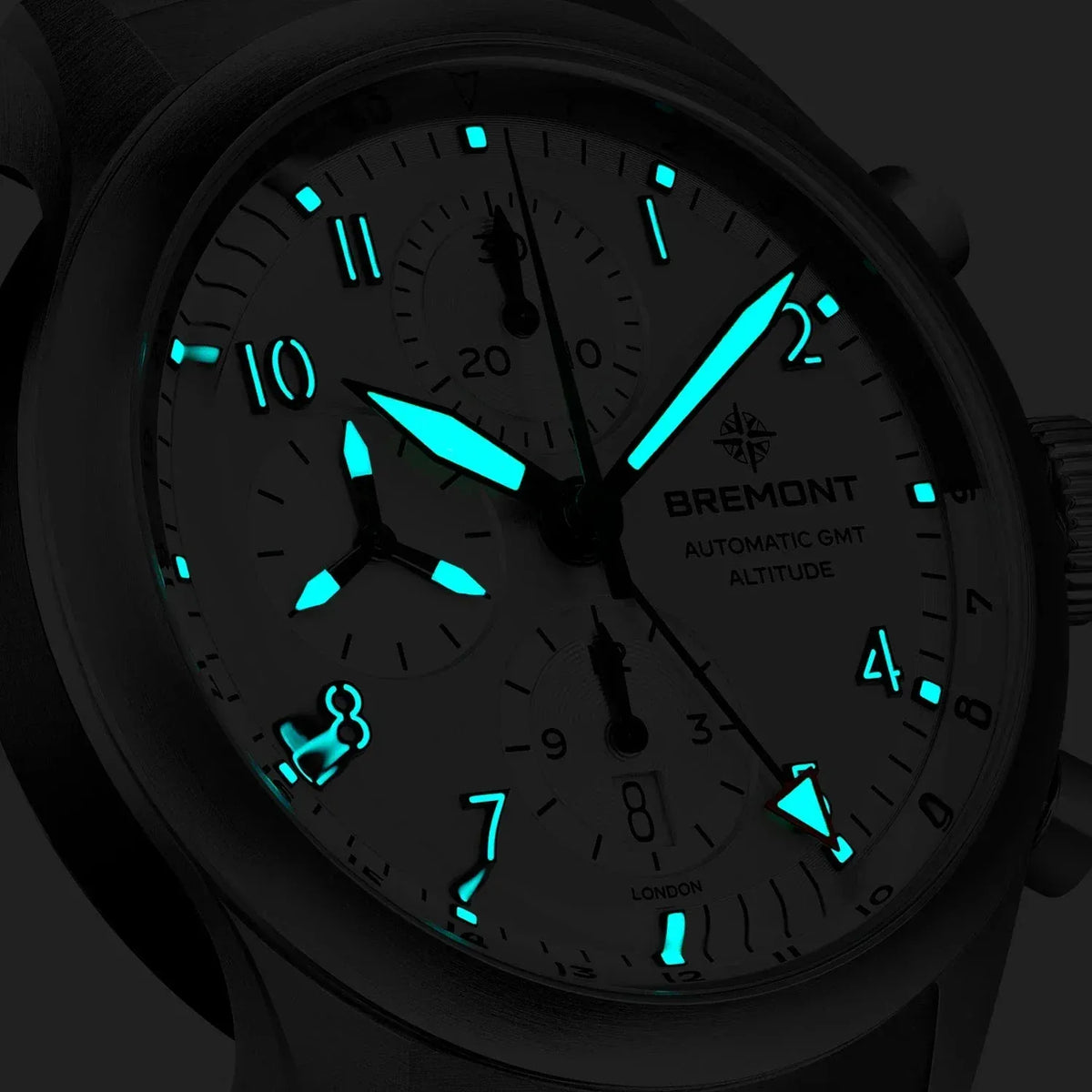 Bremont Altitude Chronograph GMT 42mm Brushed Silver Dial Men's Watch ALT42-CHR-G-SS-SI-B