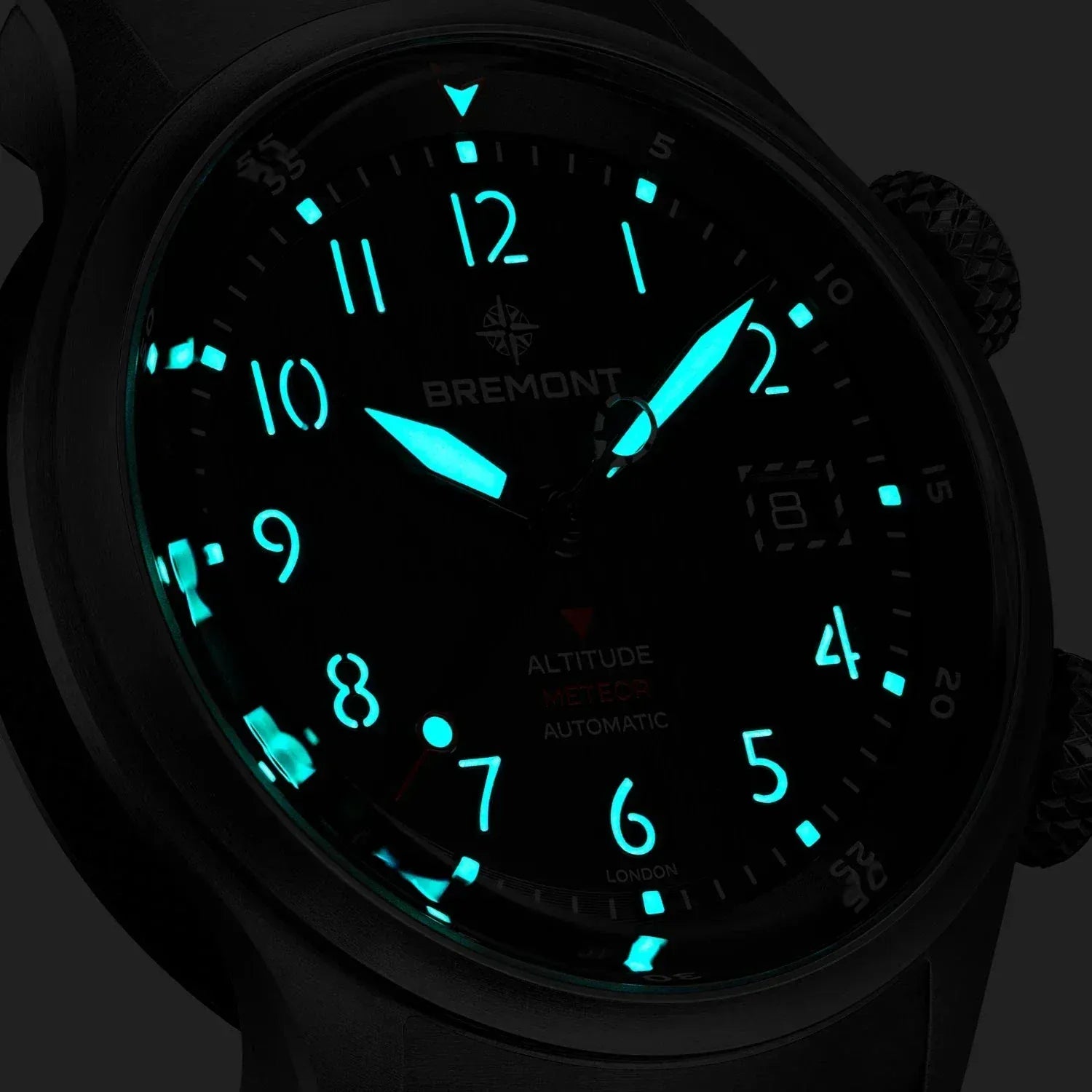 Bremont Altitude MB Meteor Orange Barrel 42mm Brushed Black Dial Men's Watch ALT42-MT-TI-BKOR-N-S