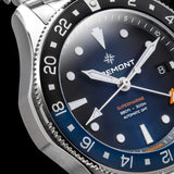 Bremont Supermarine 300M GMT, 'Glacier' Blue 40mm Blue Dial Men's Watch SM40-GMT-SS-BLBK-B