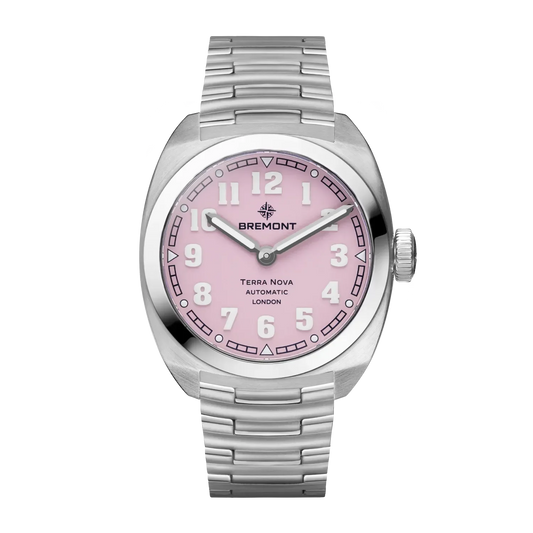 Bremont Terra Nova 38mm Pink Dial Men's Watch TN38-ND-SS-PK-B