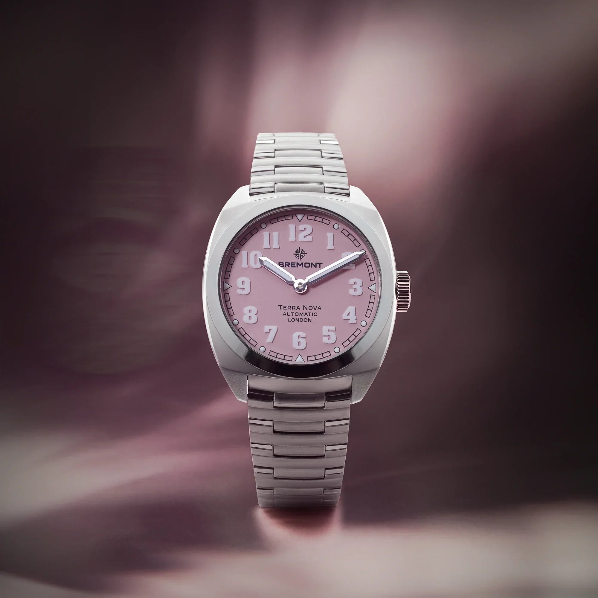 Bremont Terra Nova 38mm Pink Dial Men's Watch TN38-ND-SS-PK-B
