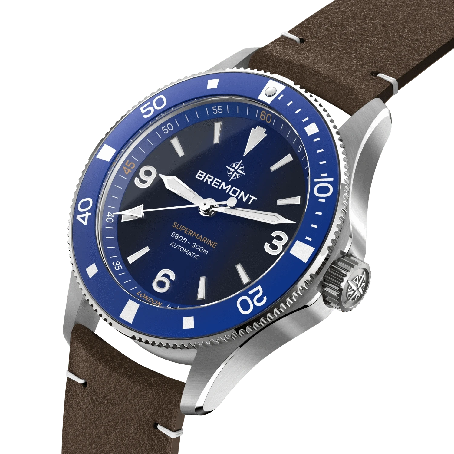 Bremont Supermarine 300M 40mm Blue Dial Men's Watch SM40-ND-SS-BL-L-S