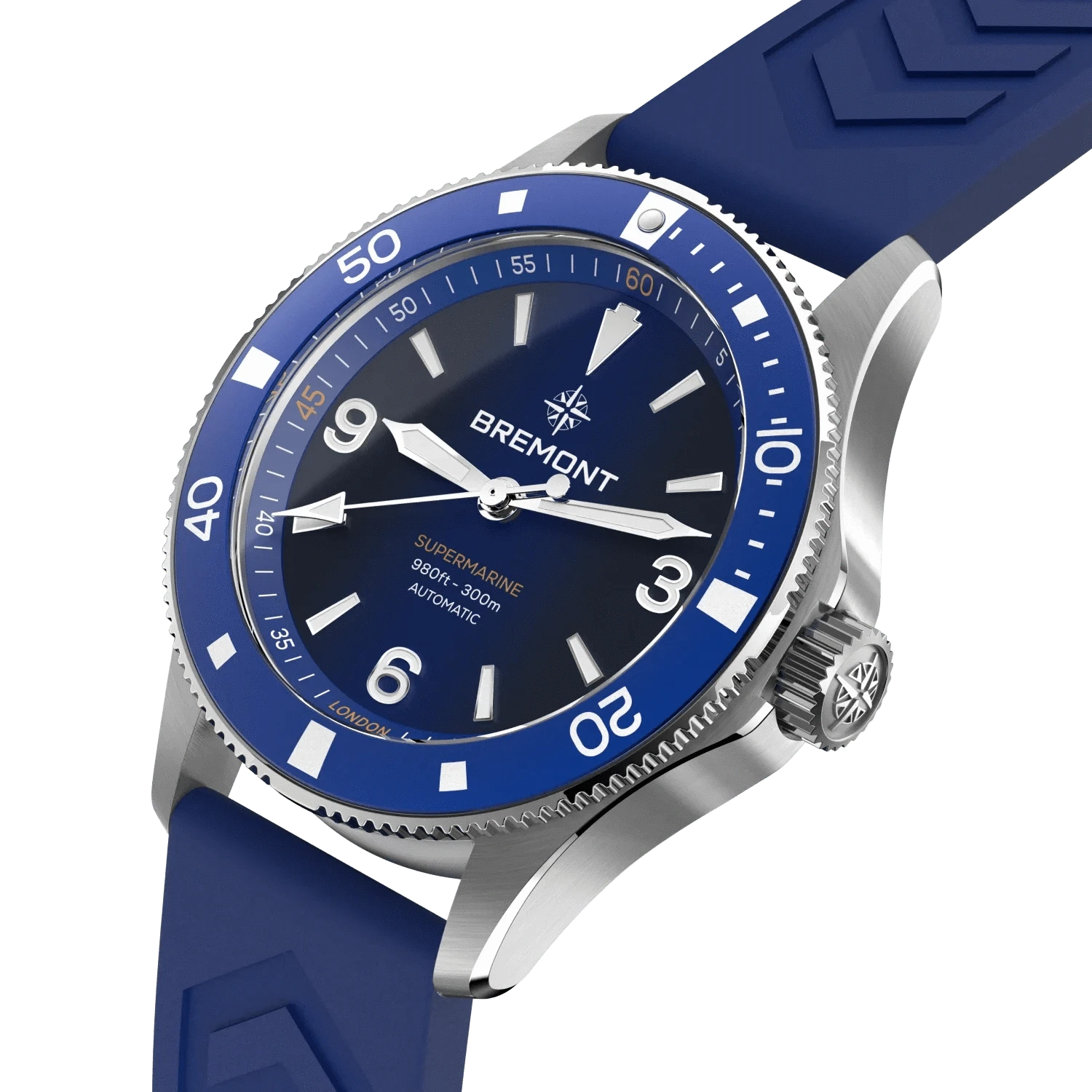 Bremont Supermarine 300M 40mm Blue Dial Men's Watch SM40-ND-SS-BL-R-S