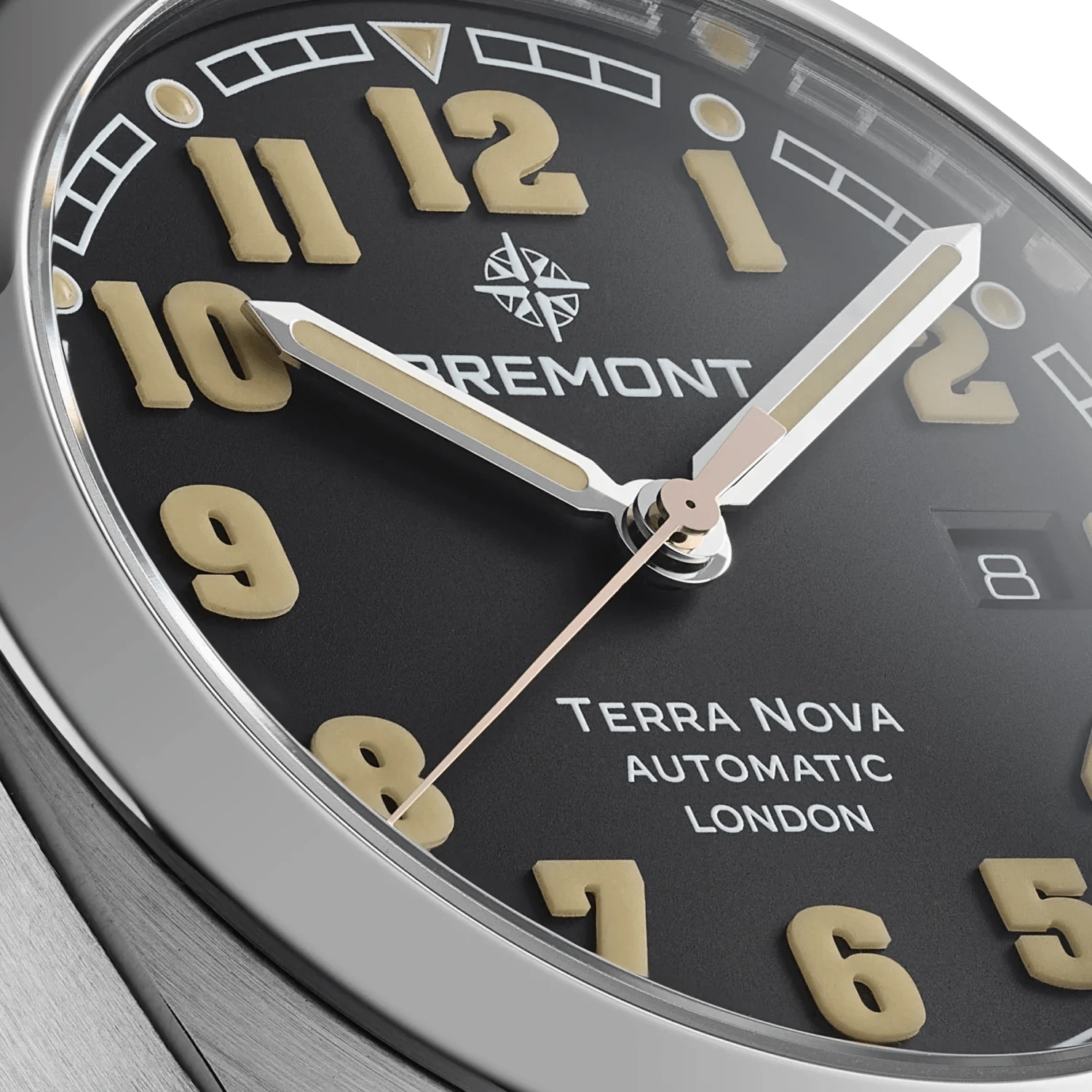 Bremont Terra Nova 40.5mm Date Black Dial Men's Watch TN40-DT-SS-BK-L-S