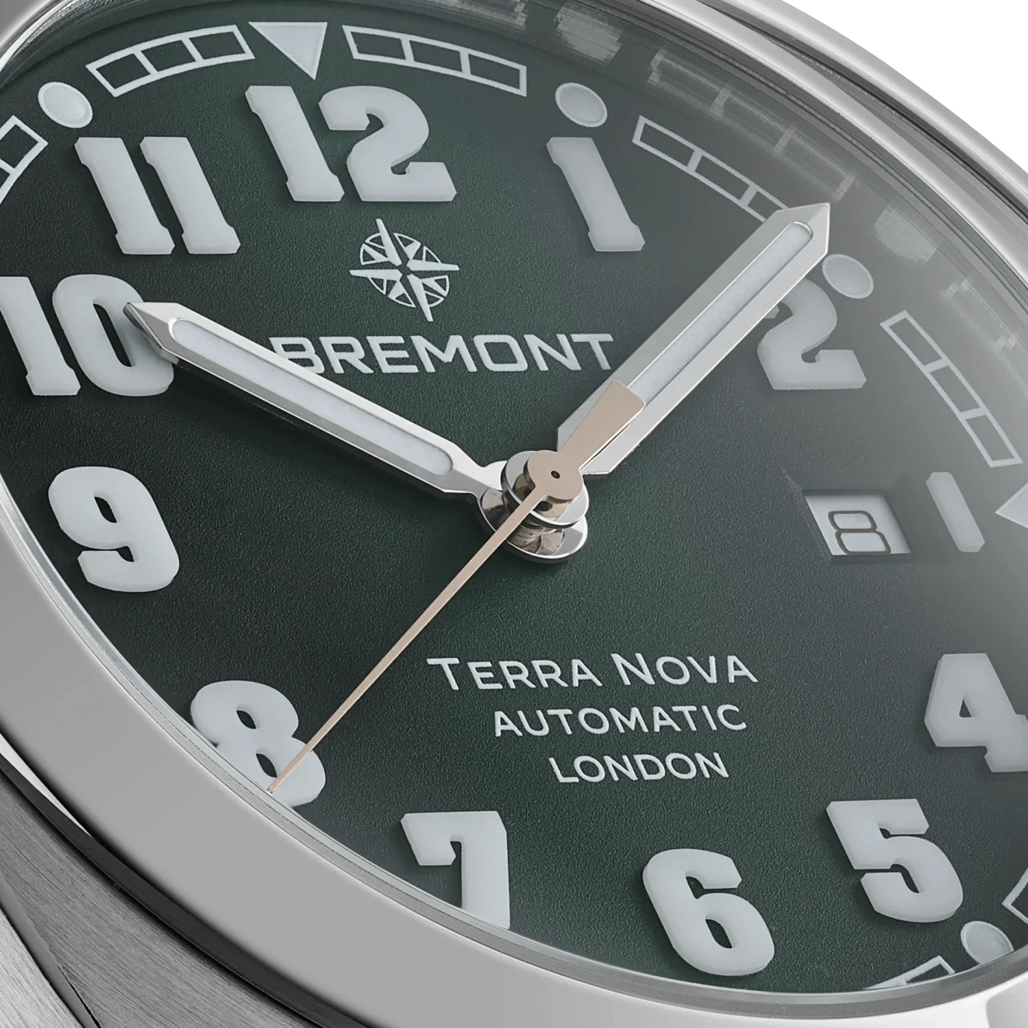 Bremont Terra Nova 40.5mm Date Green Dial Men's Watch TN40-DT-SS-GN-N-S