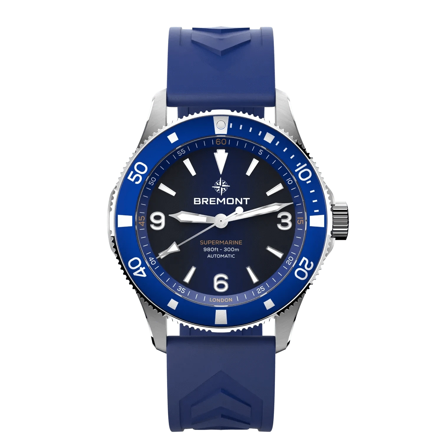 Bremont Supermarine 300M 40mm Blue Dial Men's Watch SM40-ND-SS-BL-R-S