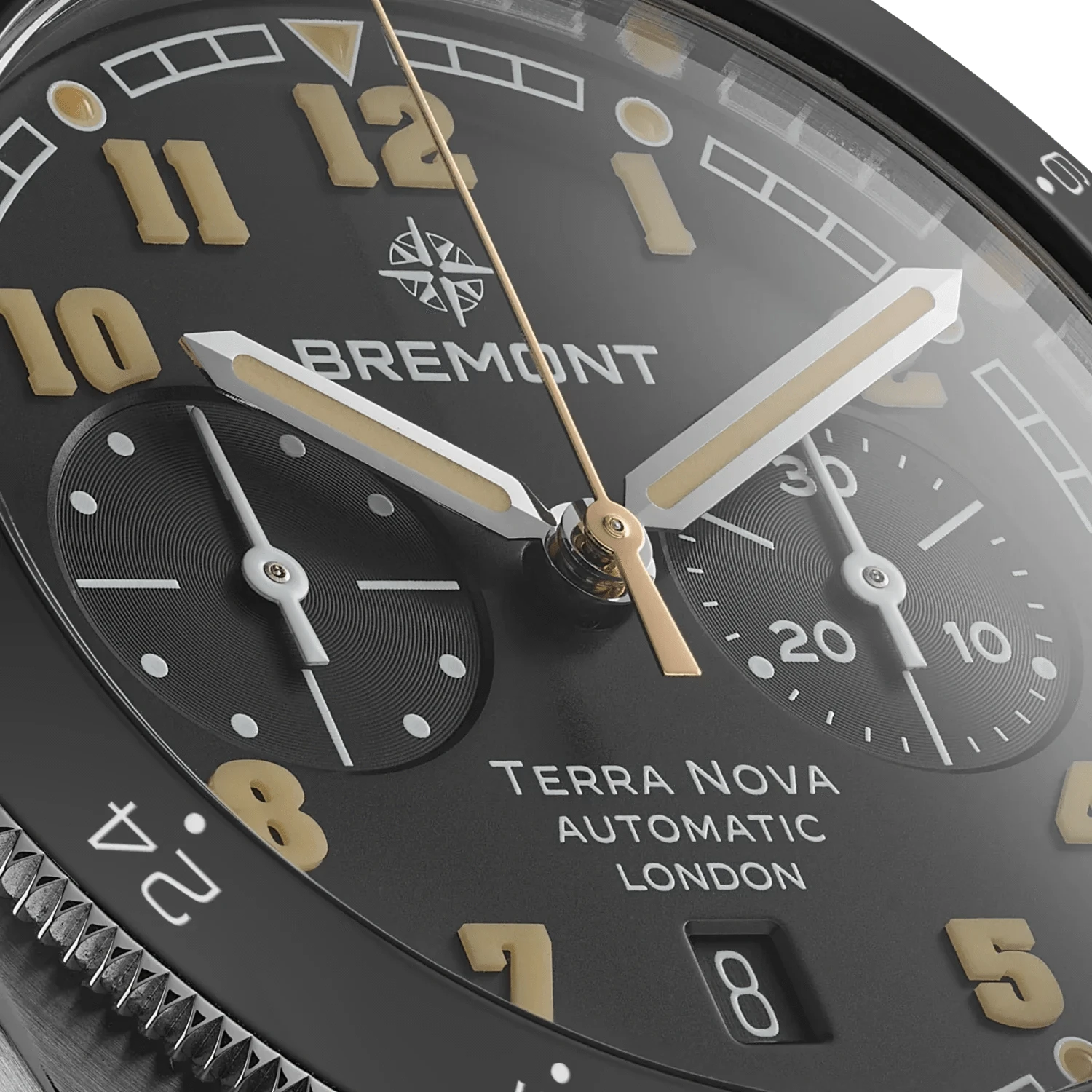 Bremont Terra Nova 42.5mm Chronograph Black Dial Men's Watch TN42-CHR-SS-BK-B