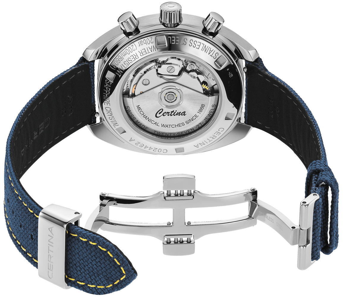 Certina DS-2 Chronograph Automatic 43.36mm Blue Dial Men's Watch C0244621804100