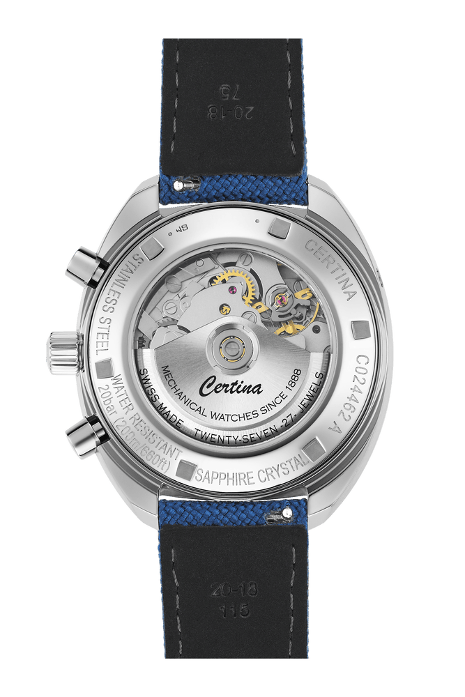 Certina DS-2 Chronograph Automatic 43.36mm Blue Dial Men's Watch C0244621804100
