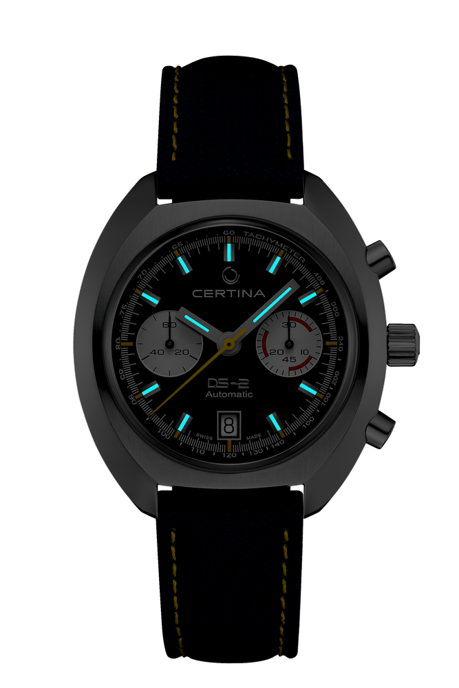 Certina DS-2 Chronograph Automatic 43.36mm Blue Dial Men's Watch C0244621804100