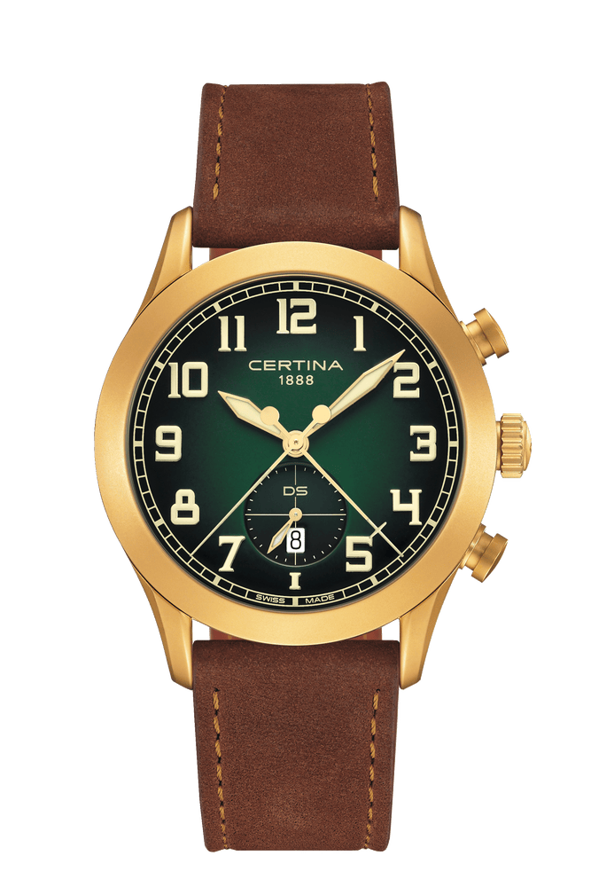 Certina DS Pilot 43mm Green Dial Men's Watch C0246173609200