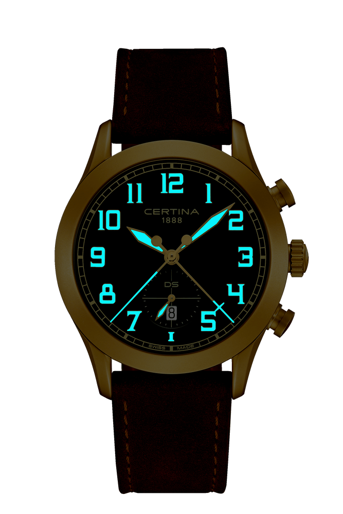 Certina DS Pilot 43mm Green Dial Men's Watch C0246173609200