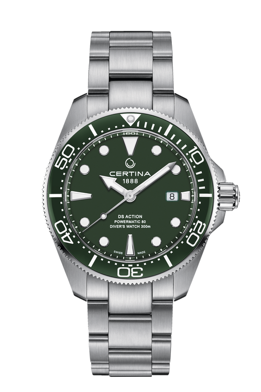 Certina DS Action Diver 43mm Powermatic 80 Green Dial Men's Watch C0326071109100