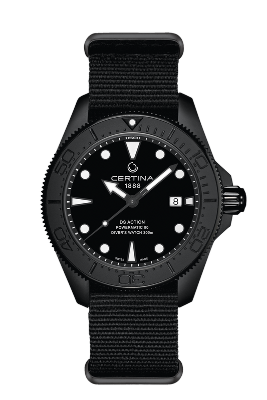 Certina DS Action Diver 43mm Powermatic 80 Black Dial Men's Watch C0326073805100