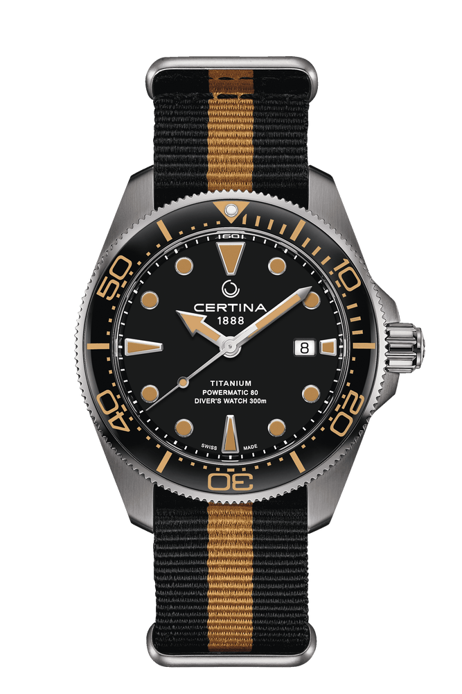 Certina DS Action Diver 43mm Powermatic 80 Black Dial Men's Watch C0326074805100