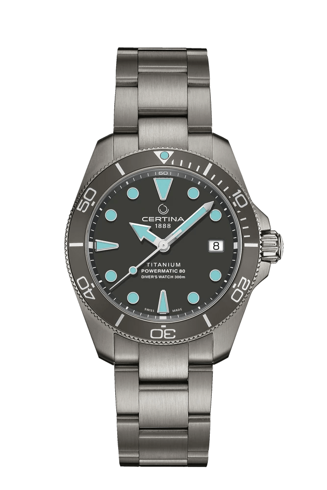 Certina DS Action Diver 38mm Titanium Powermatic 80 Men's Watch C0328074408100