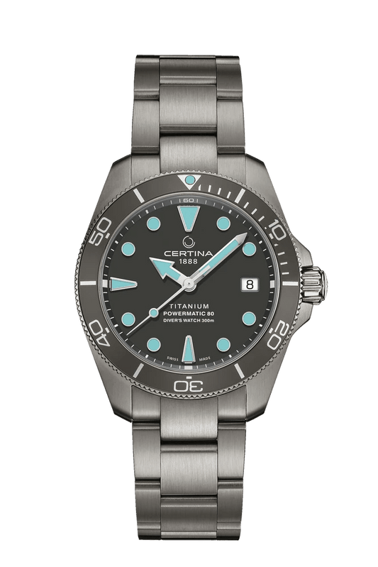 Certina DS Action Diver 38mm Titanium Powermatic 80 Men's Watch C0328074408100