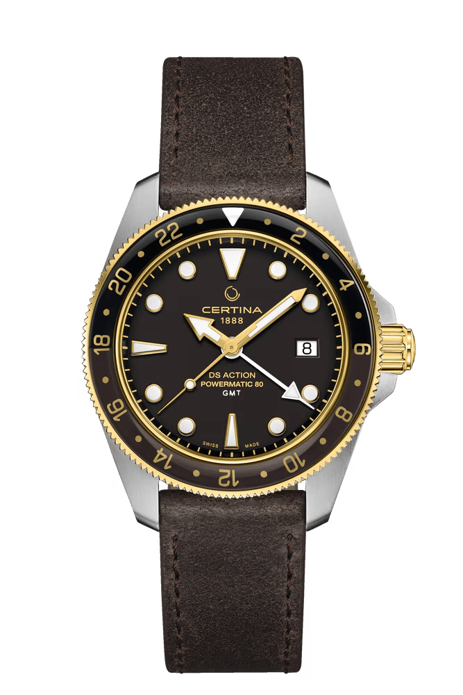 Certina DS Action GMT Powermatic 80 41mm Black Dial Men's Watch C0329292605100