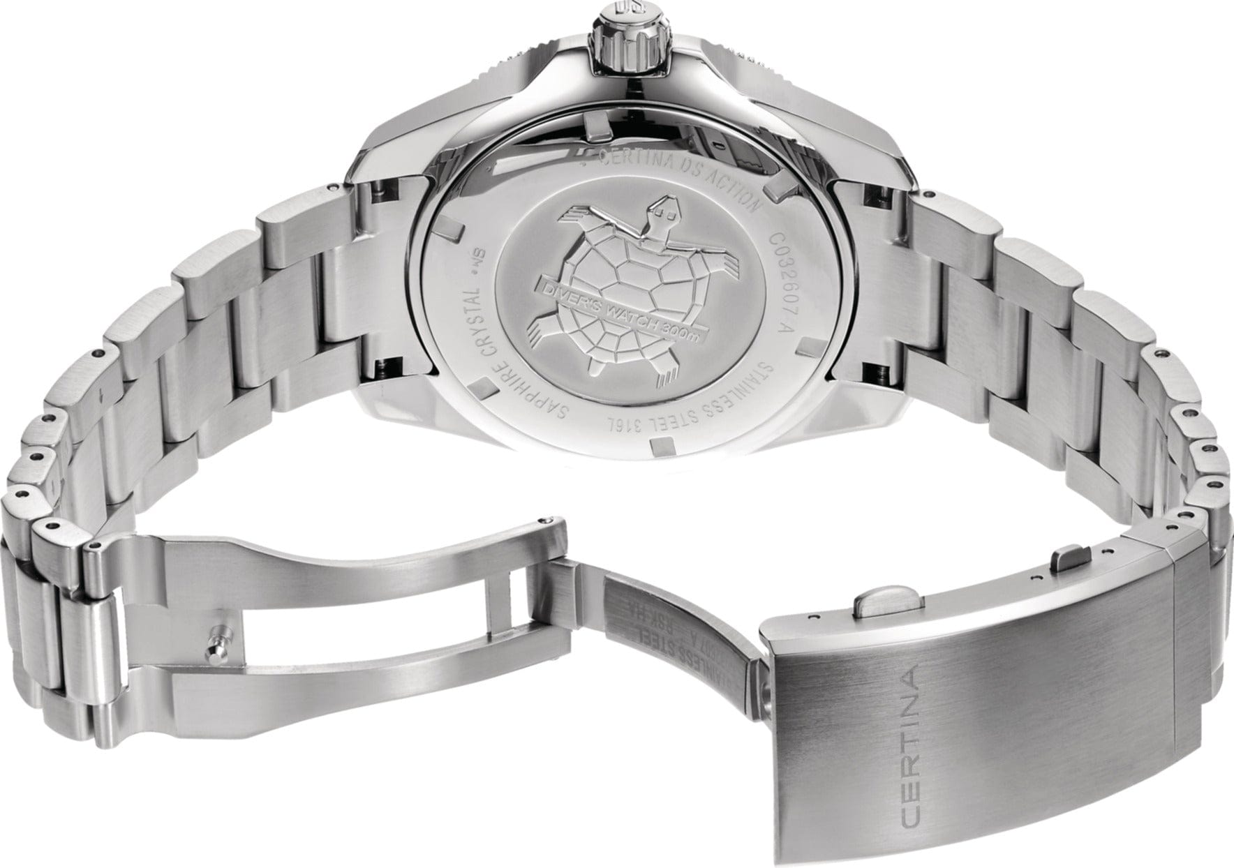 Certina DS Action Diver Blue Dial 43mm Powermatic 80 Men's Watch C0326071104100