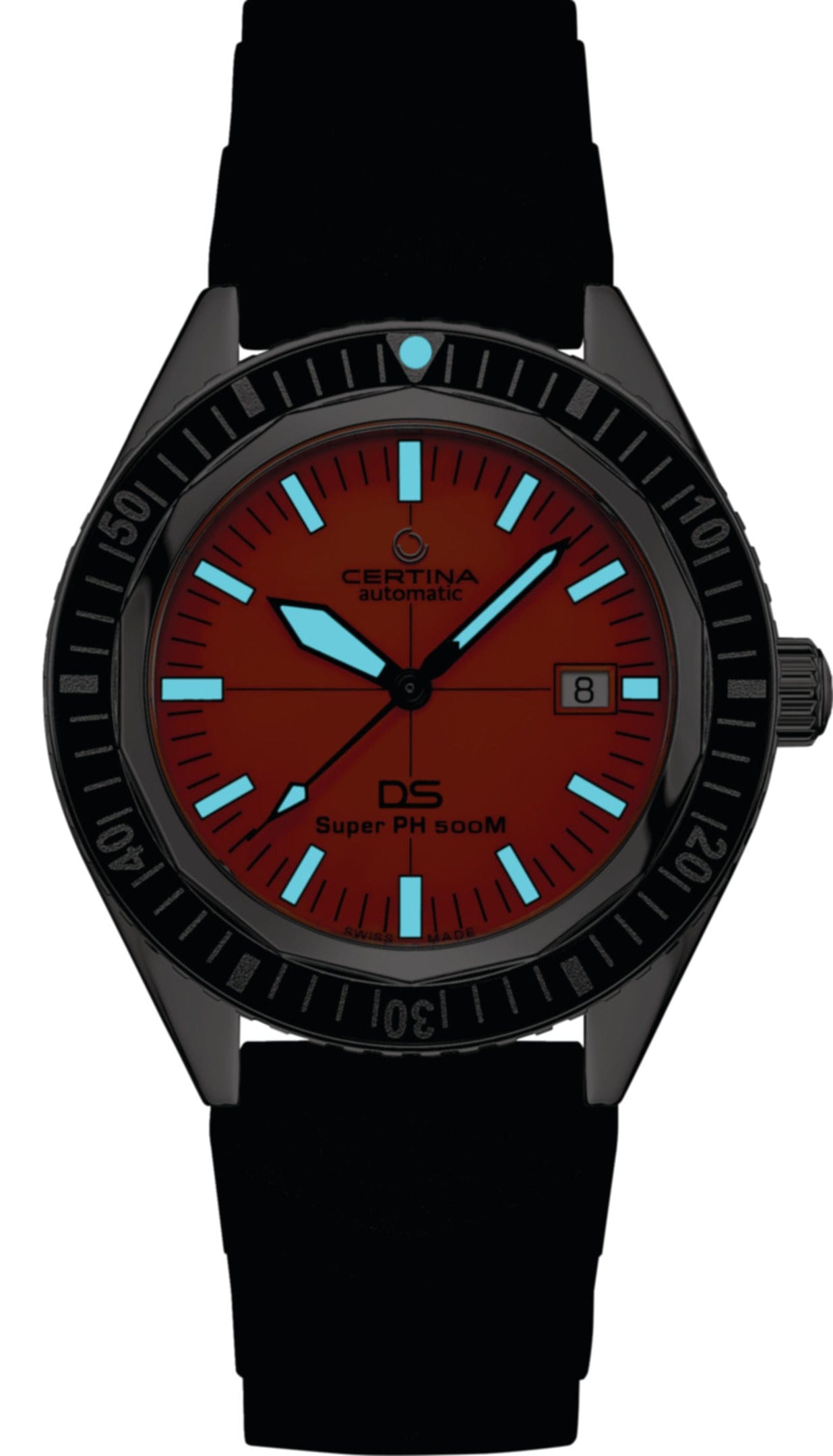 Certina DS SUPER PH500M 43mm Orange Dial Men's Watch C0374071728010