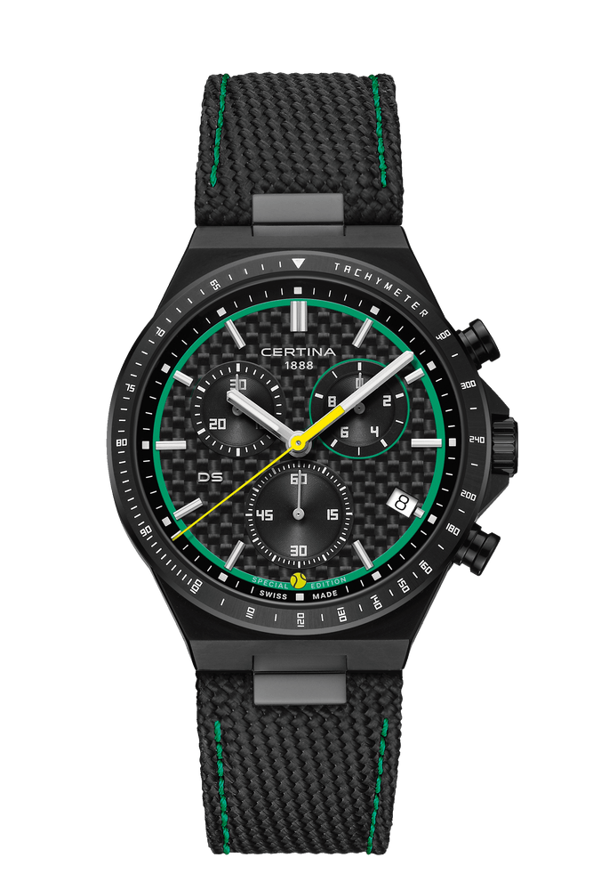 Certina DS-7 Chronograph Padel Edition by Marta Ortega 41mm Black Dial Men's Watch C0434173820110