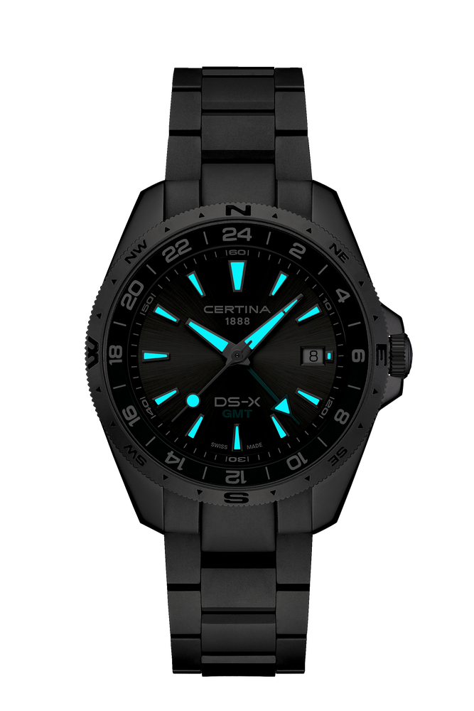 Certina DS-X GMT 41.2mm Grey Dial Men's Watch C0474521108100