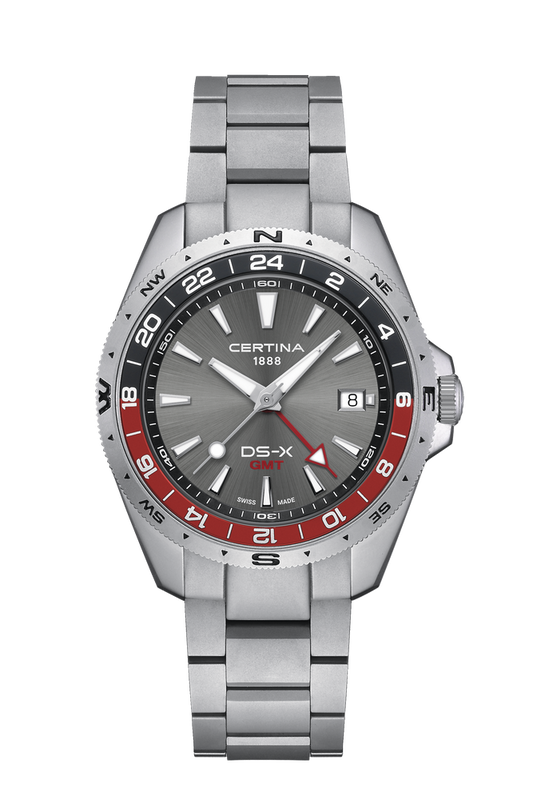 Certina DS-X GMT 41.2mm Grey Dial Men's Watch C0474521108101
