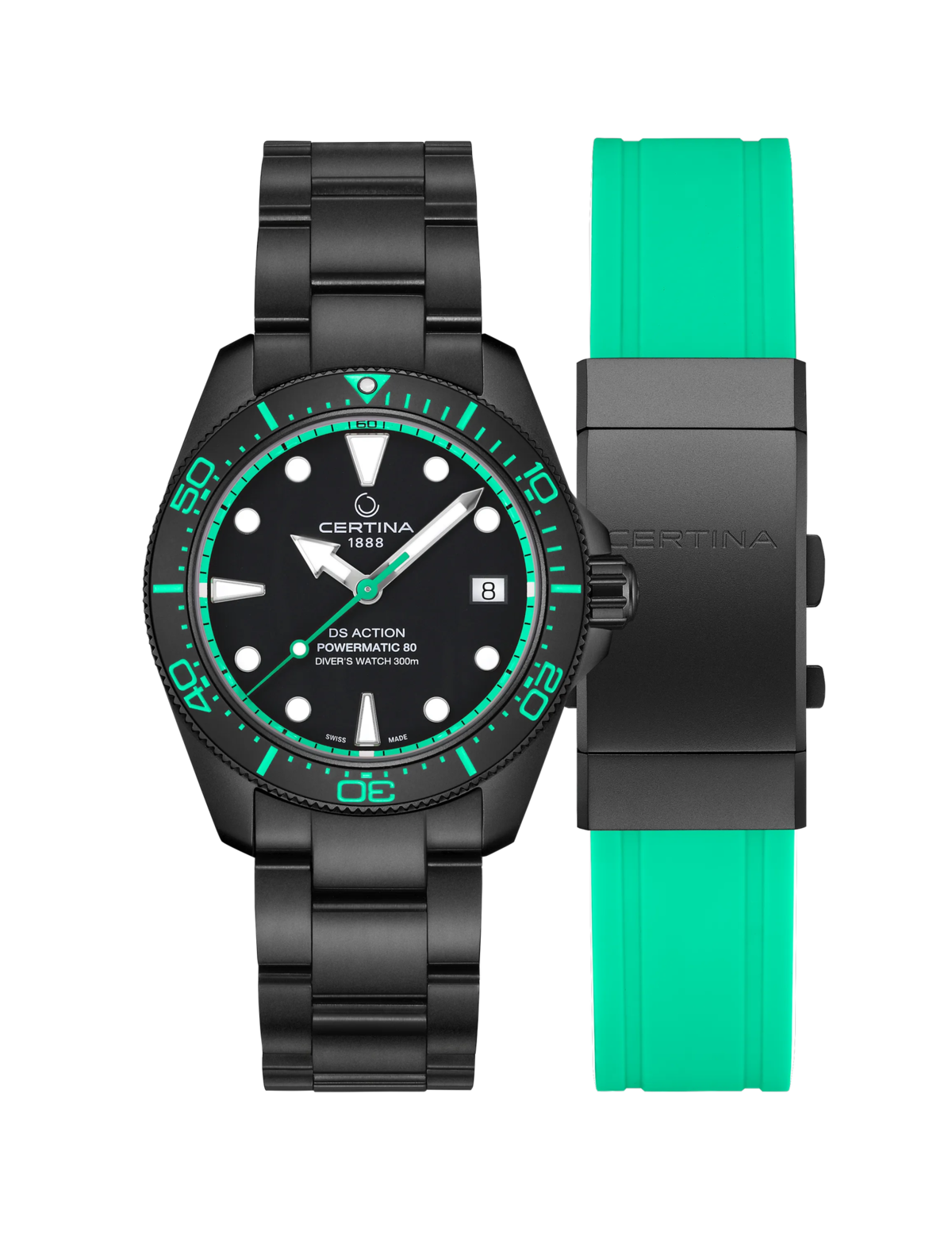 Certina DS Action Diver 38mm Black Dial Men's Watch C0488073305101